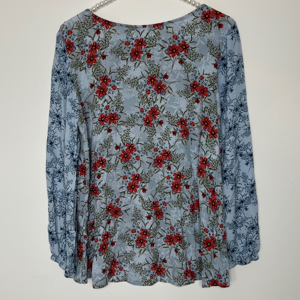 SUNDANCE ~ FLORAL PRINT BLOUSE ~ SIZE LARGE - Picture 6 of 10